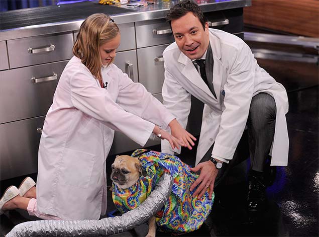 Marissa Streng and Jimmy Fallon on the Tonight Show starring Jimmy Fallon, which aired Wed. Feb. 19, 2014 (Photo: Getty Images)